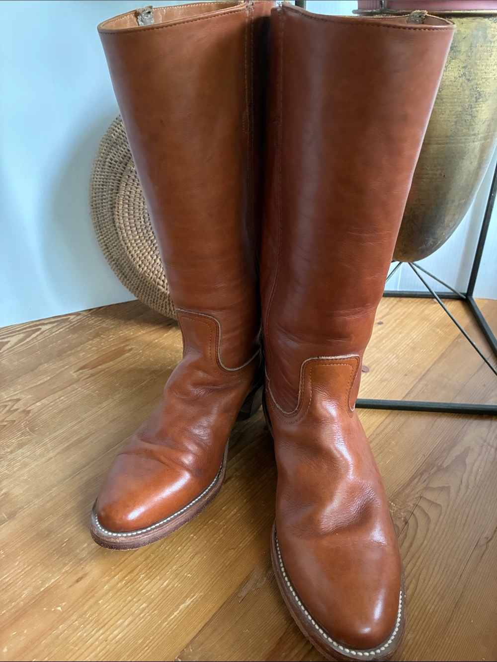 Vintage Frye Campus Tall Stovepipe Boots - 8D Mens - 10M Womens - Picture 11 of 16